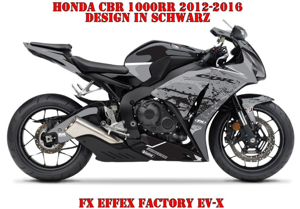 Beispiel Bild für die Farben, EV-X Schwarz für Honda CBR 1000RR 2012-2017
